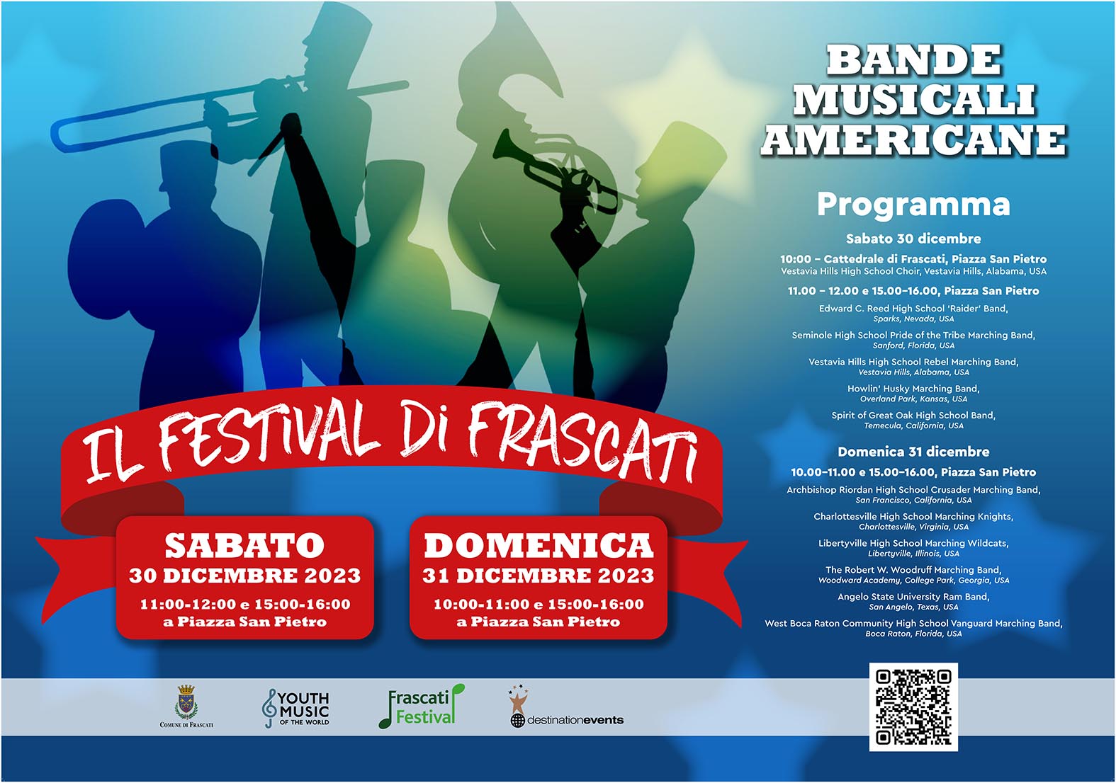 Al momento stai visualizzando Capodanno 2024 Frascati: ecco le bande americane High School