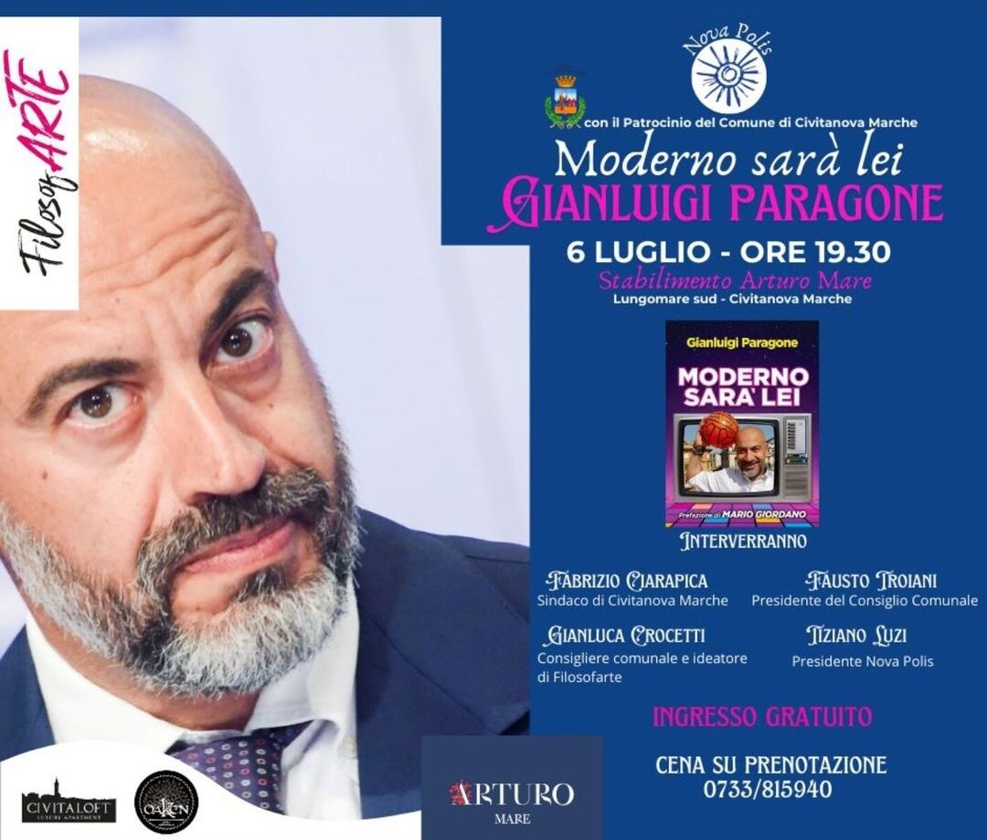 Al momento stai visualizzando Gianluigi Paragone stasera a Civitanova Marche da Arturo