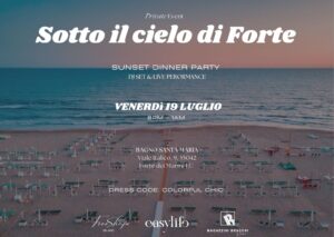 Scopri di più sull'articolo Bagno Santa Maria: super party food&music venerdì 19 luglio