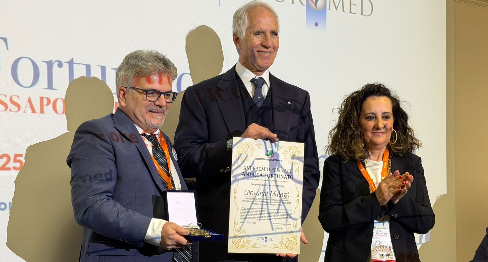 Premio Fortunato 2025: calcio e prevenzione con Malagò protagonista